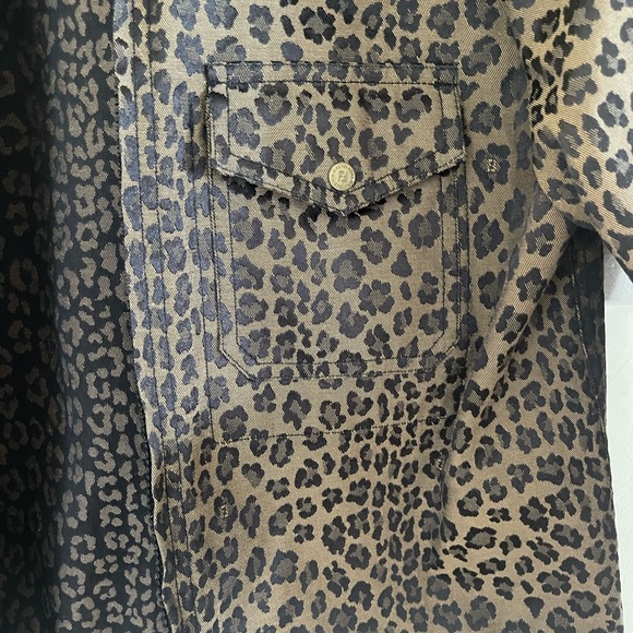 VINTAGE FENDI brown black Animal PRINT JACKET - Picture 16 of 16